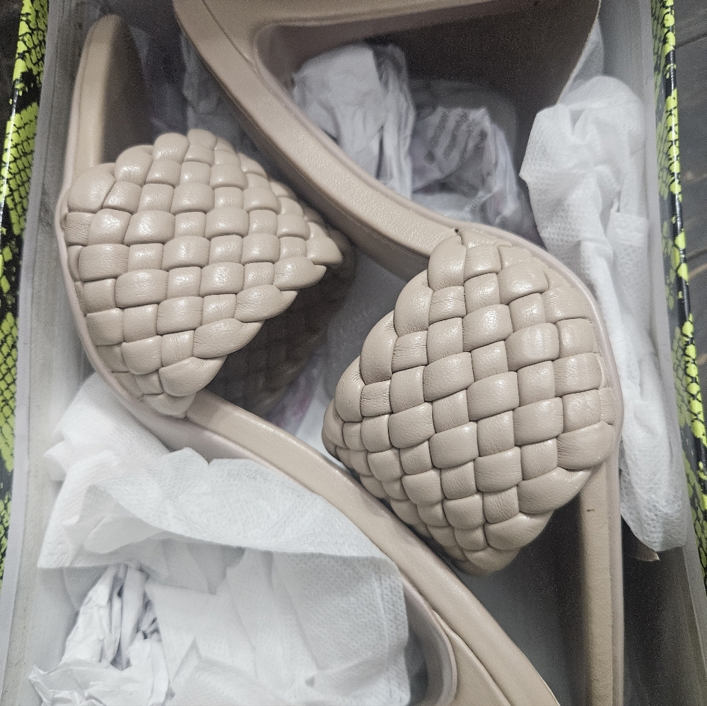 Cape Robbin Beige Woven Heels